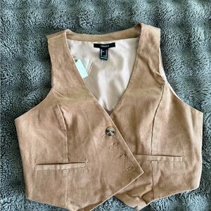 Forever 21 Beige Corduroy Vest